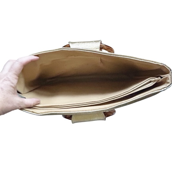 Vintage 1960s JR Florida Gold Tortoiseshell Handle Tote
